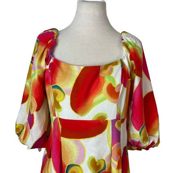 FARM Rio Colorful Abstract Midi Dress - Picture 5 of 16